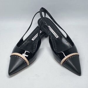 Manolo Blahnik Leather Slingback Flats size 36